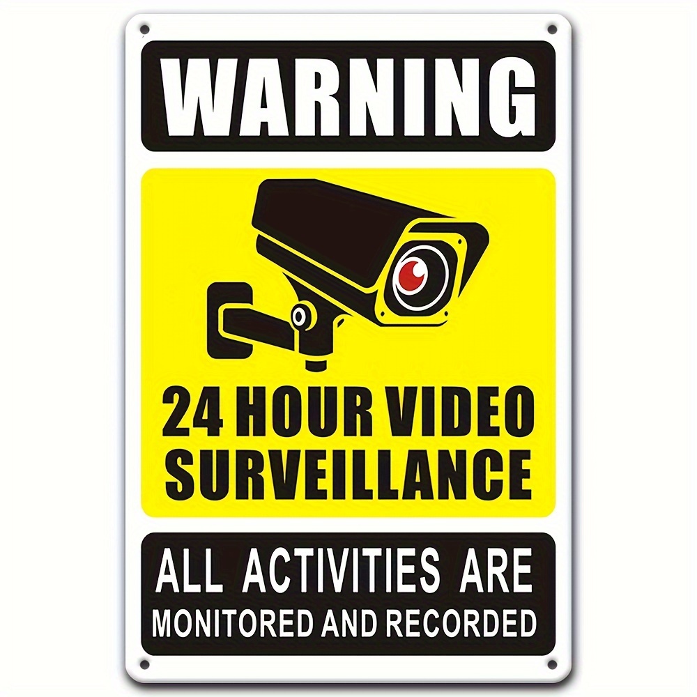 Photography Unit - Señal de advertencia de videovigilancia 24/7,
