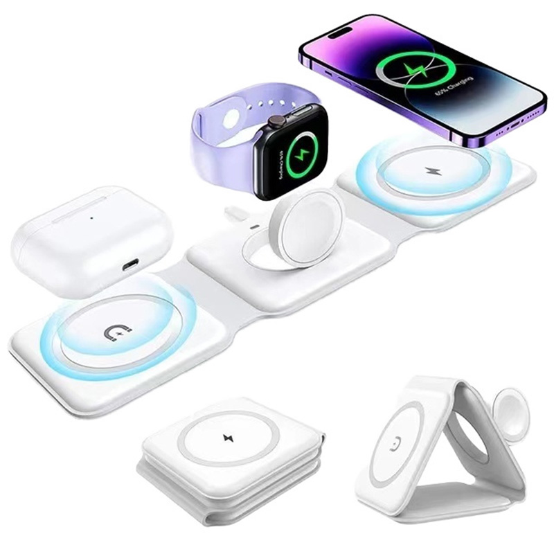 Tethering Cable Usb - Cargador inalámbrico plegable magnético 3 en
