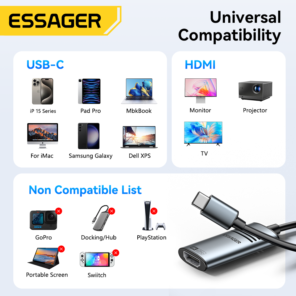 Adaptador Essager HDMI a USB t - Tethering Cable Usb reseña y precio